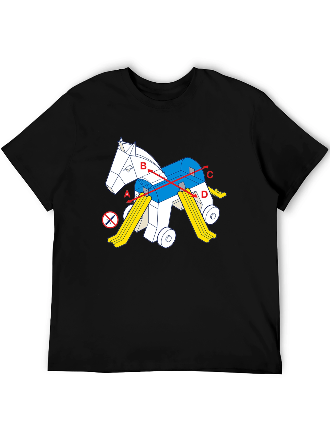 Novelty Horse Toy Diagram T-Shirt