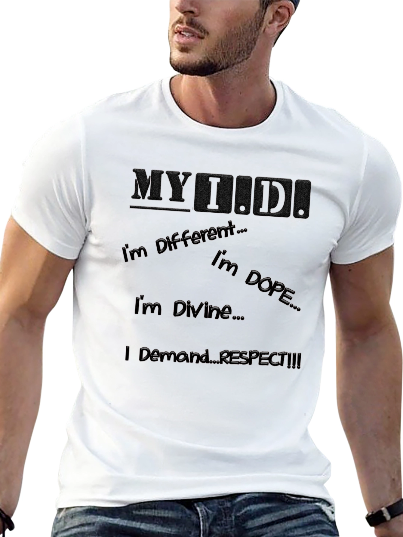 Statement T-Shirt - MYI.D. Different. Dope. Divine. Respect