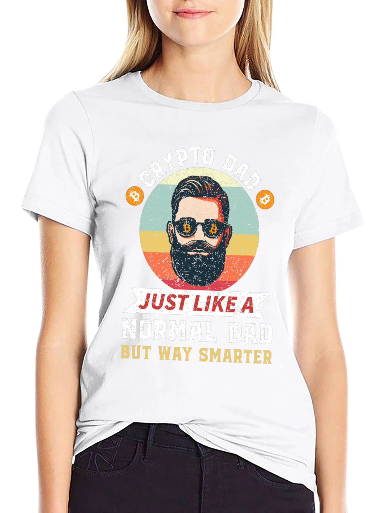 Crypto Dad T-Shirt: Smart Dad Bitcoin Design