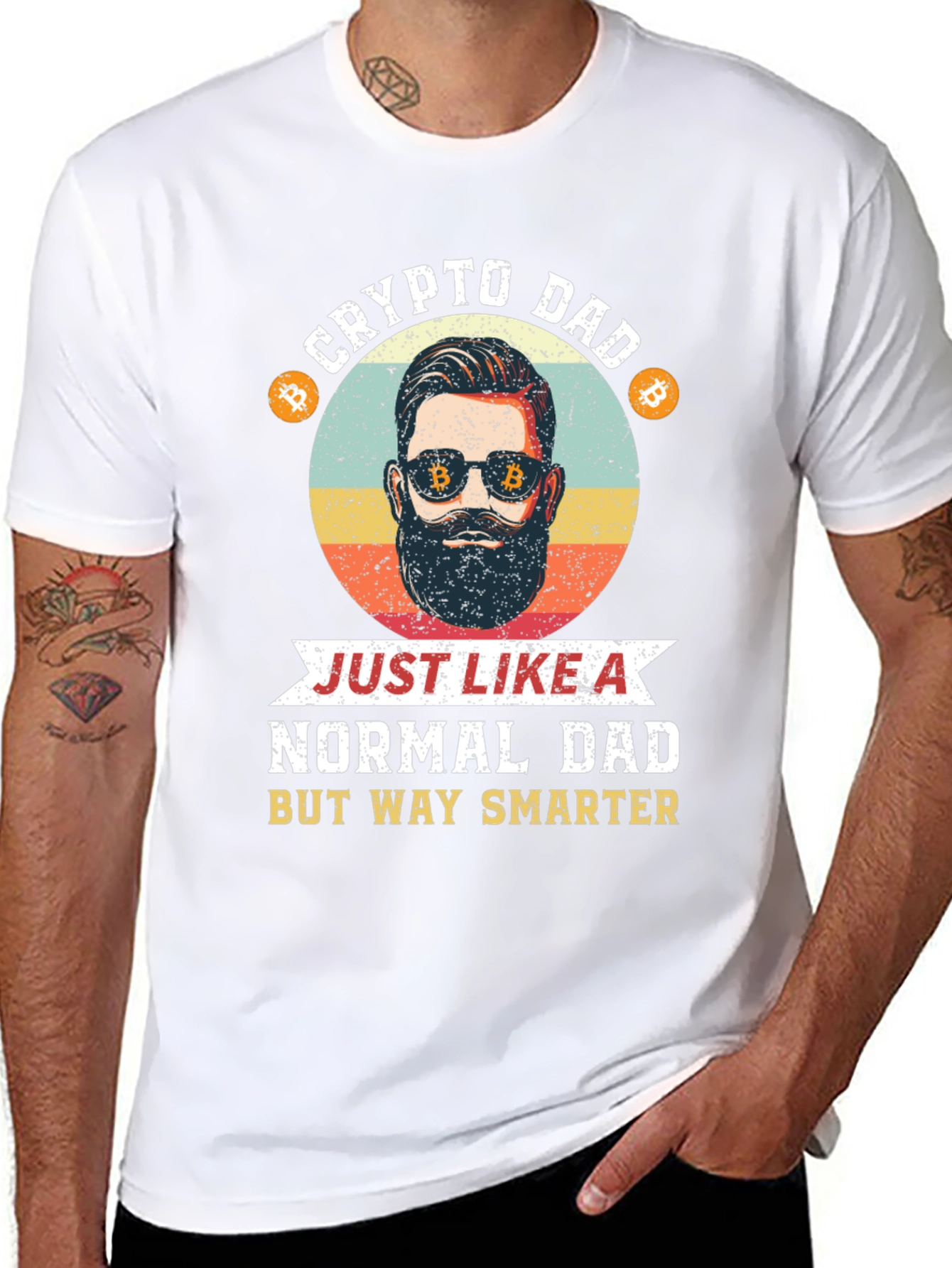 Crypto Dad T-Shirt: Smart Dad Bitcoin Design