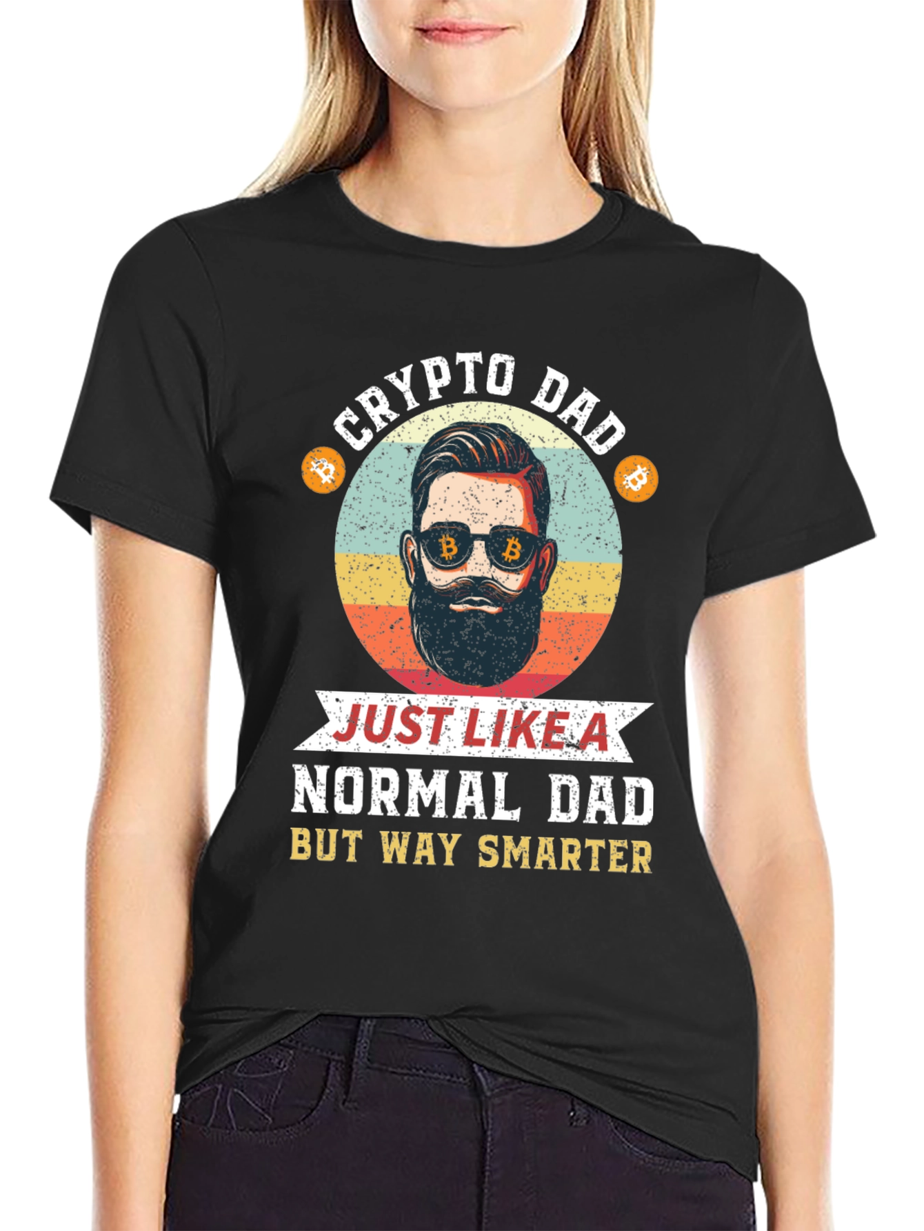 Crypto Dad T-Shirt: Smart Dad Bitcoin Design