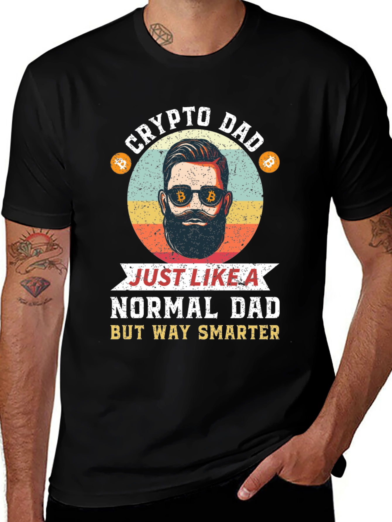 Crypto Dad T-Shirt: Smart Dad Bitcoin Design