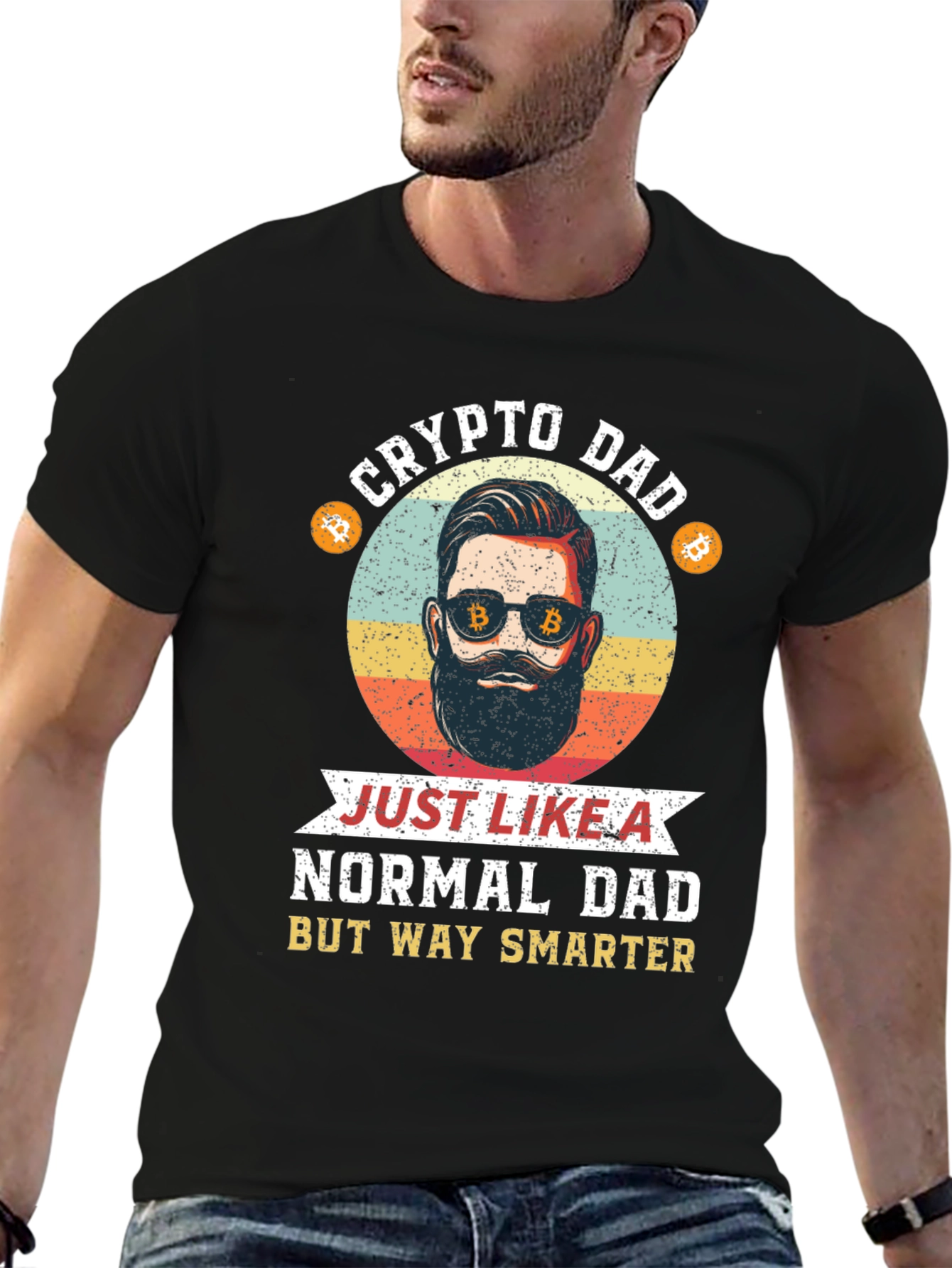 Crypto Dad T-Shirt: Smart Dad Bitcoin Design