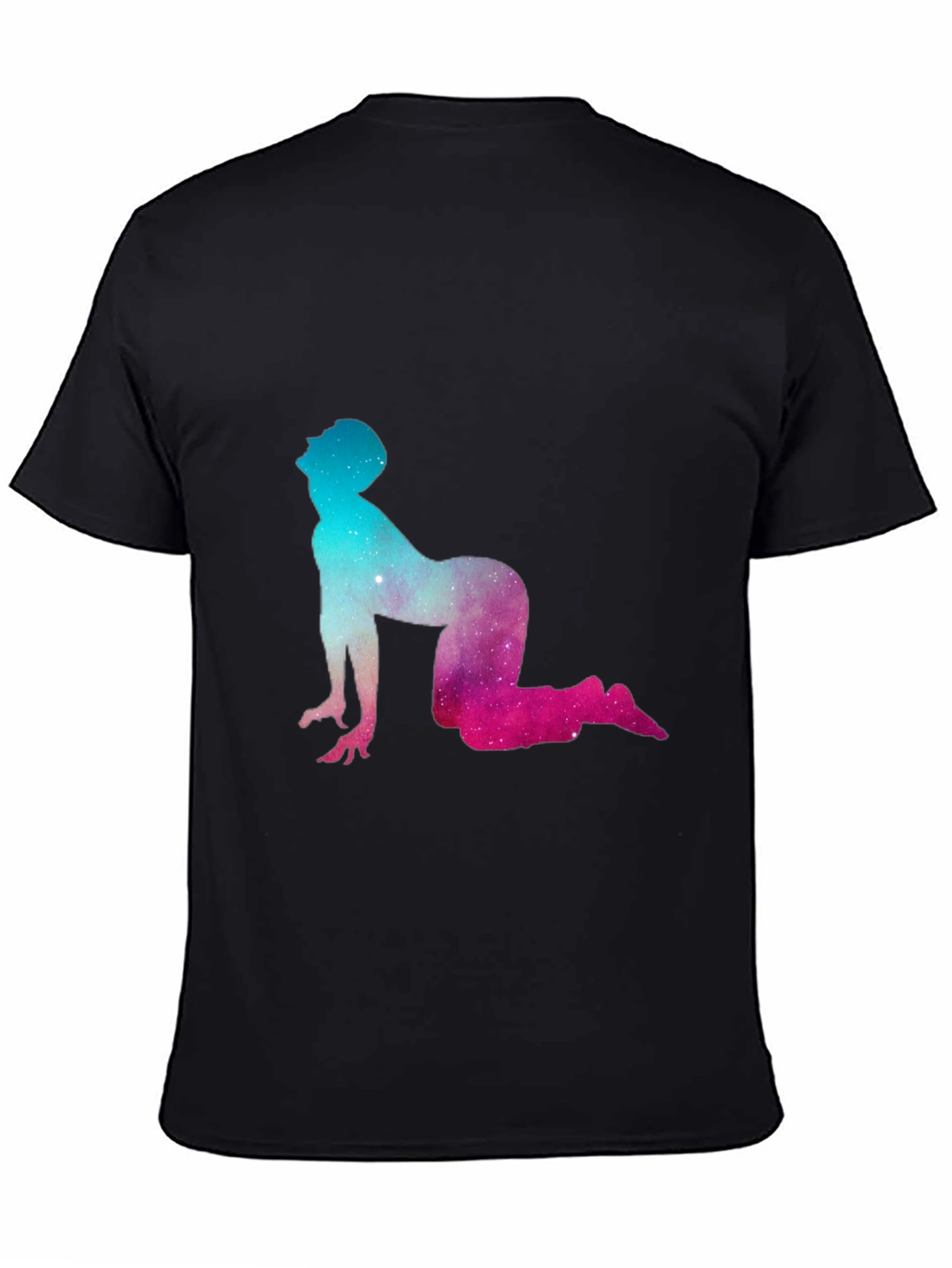 Cosmic Yoga Pose Black Tee