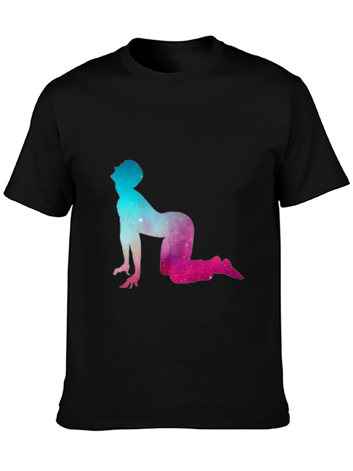 Cosmic Yoga Pose Black Tee
