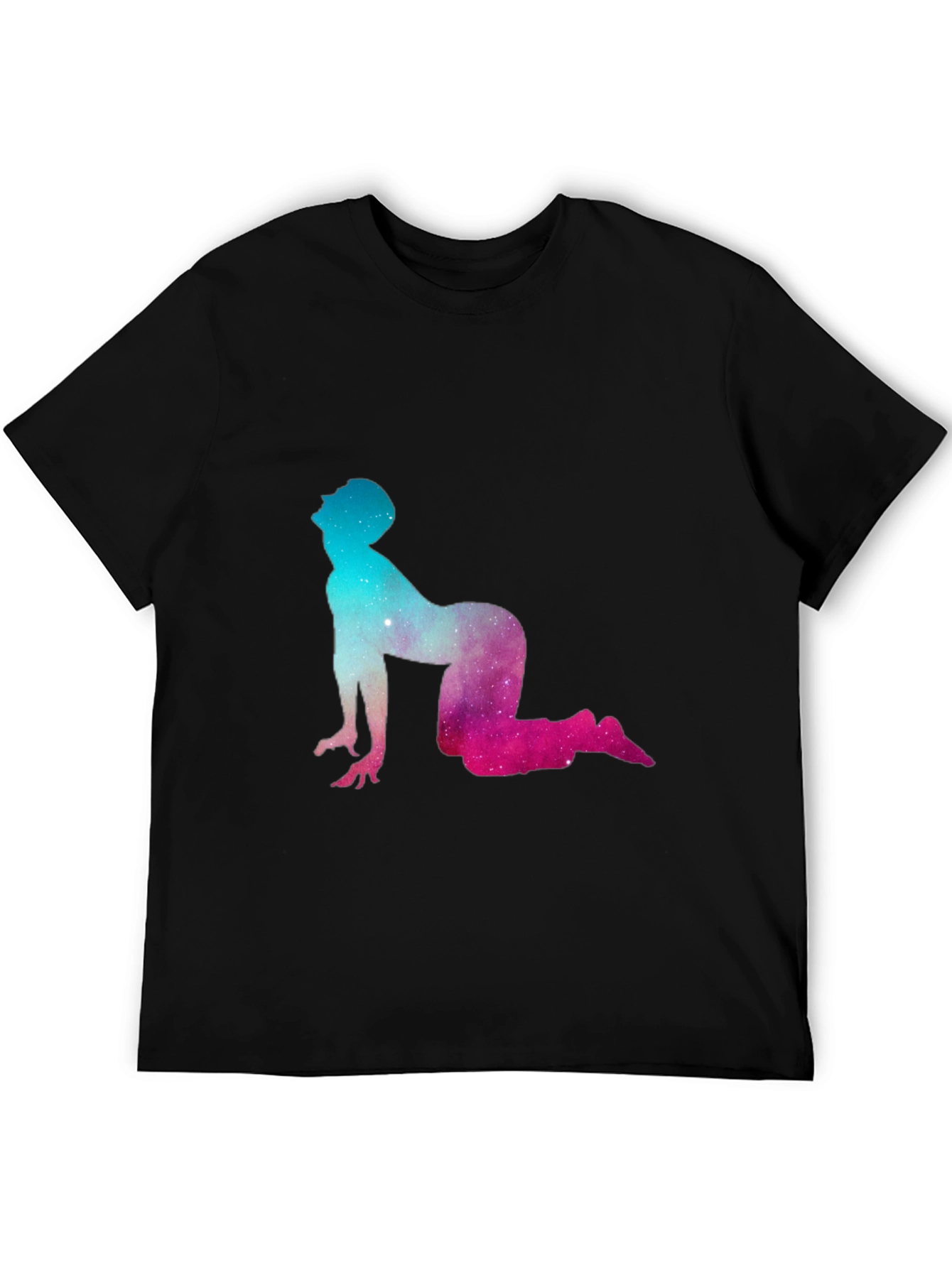 Cosmic Yoga Pose Black Tee