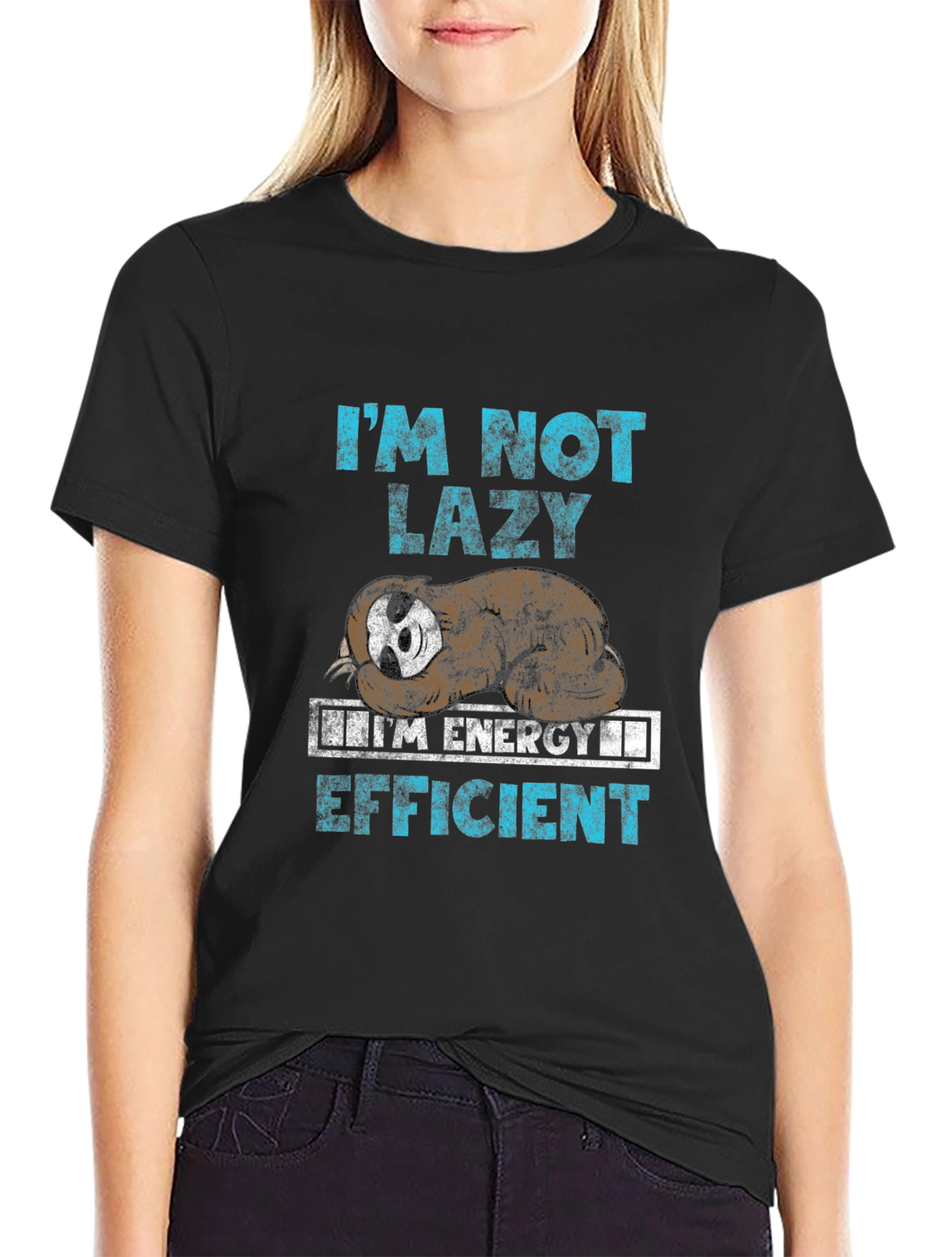 Im Not Lazy Energy Efficient Sloth Graphic Tee