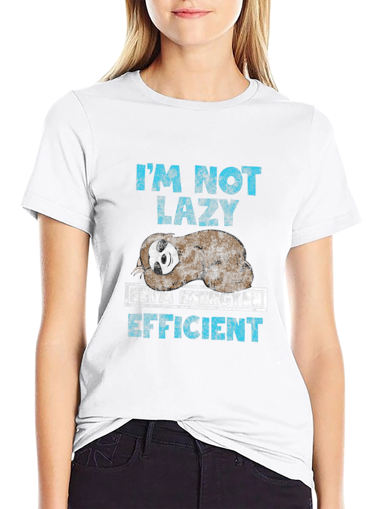 Im Not Lazy Energy Efficient Sloth Graphic Tee
