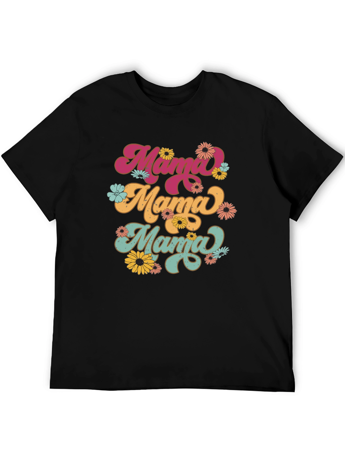 Retro Mama Floral T-Shirt - Groovy Mom Tee