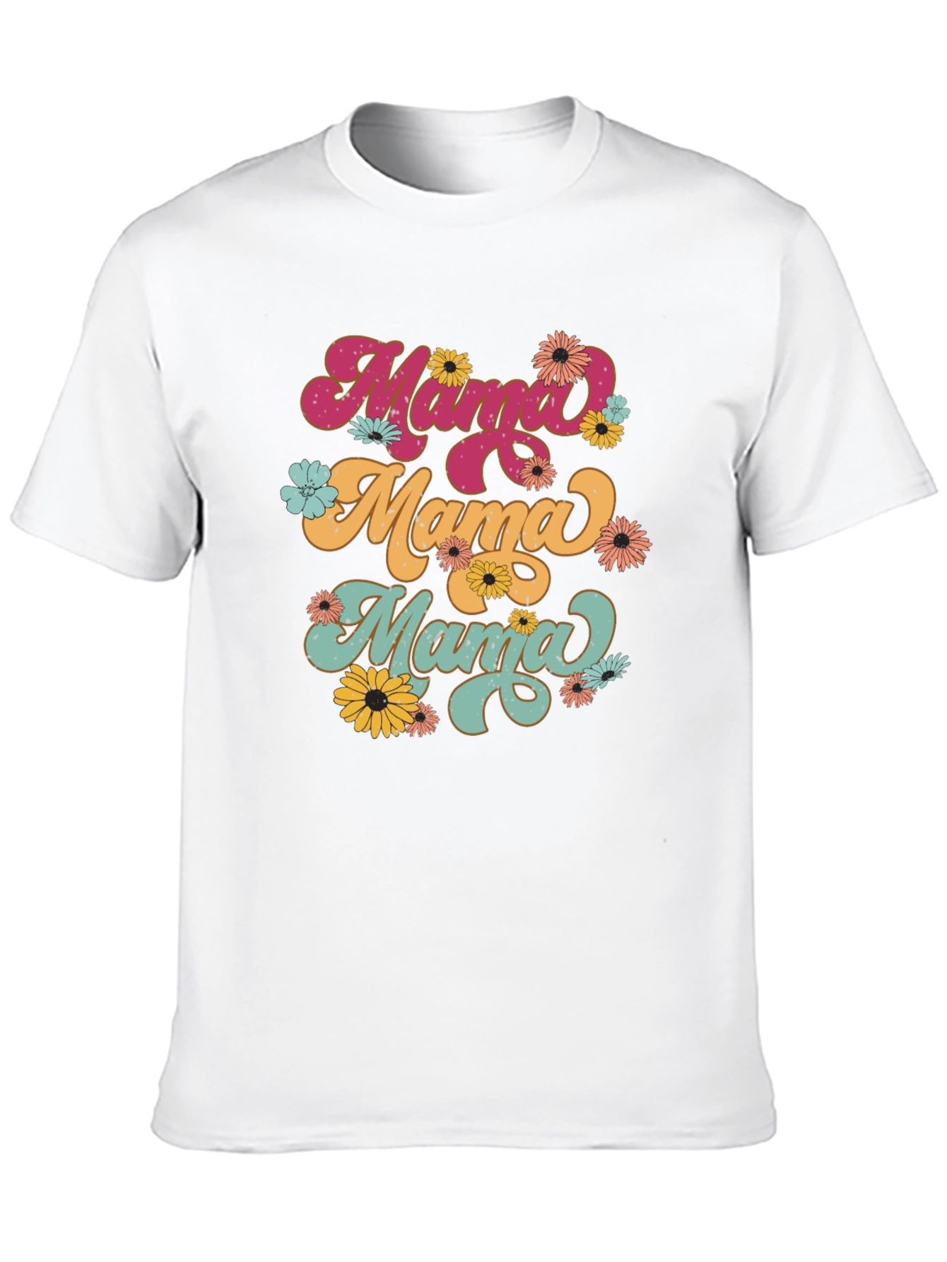 Retro Mama Floral T-Shirt - Groovy Mom Tee