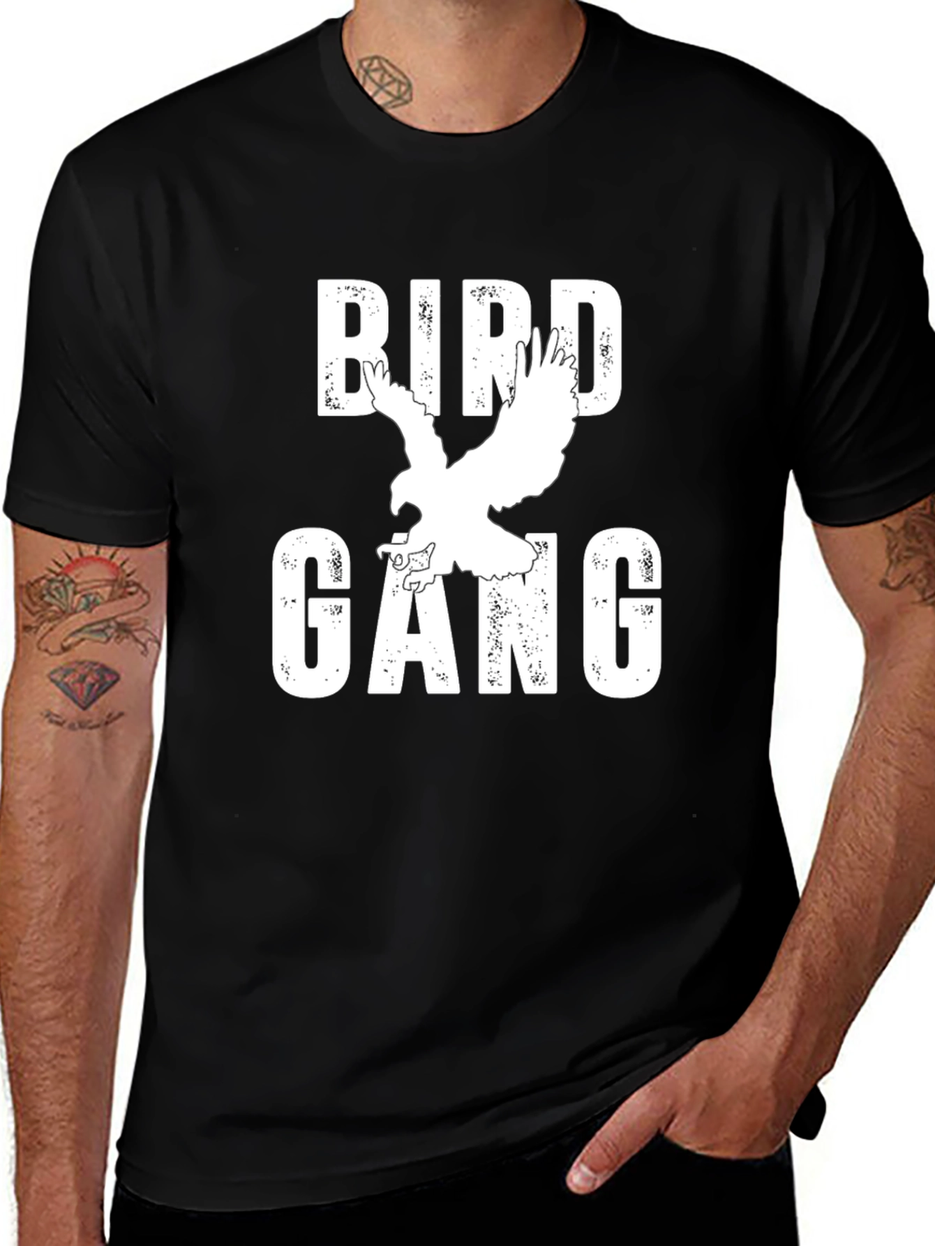 Bird Gang Graphic Tee - Cool Casual Cotton T-Shirt
