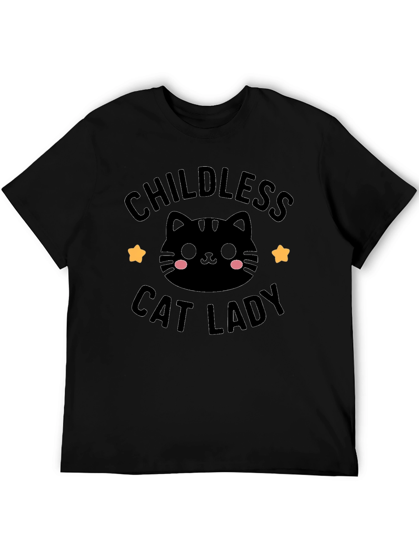 Childless Cat Lady Black Graphic Tee