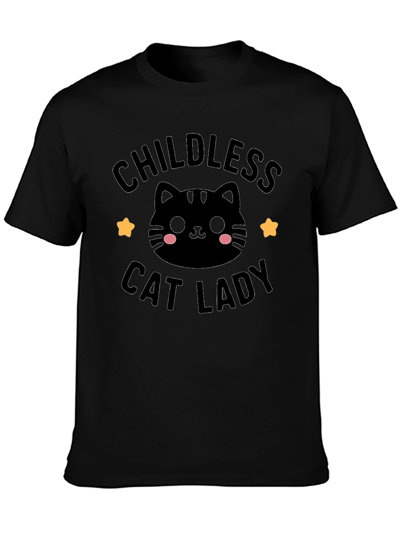 Childless Cat Lady Black Graphic Tee
