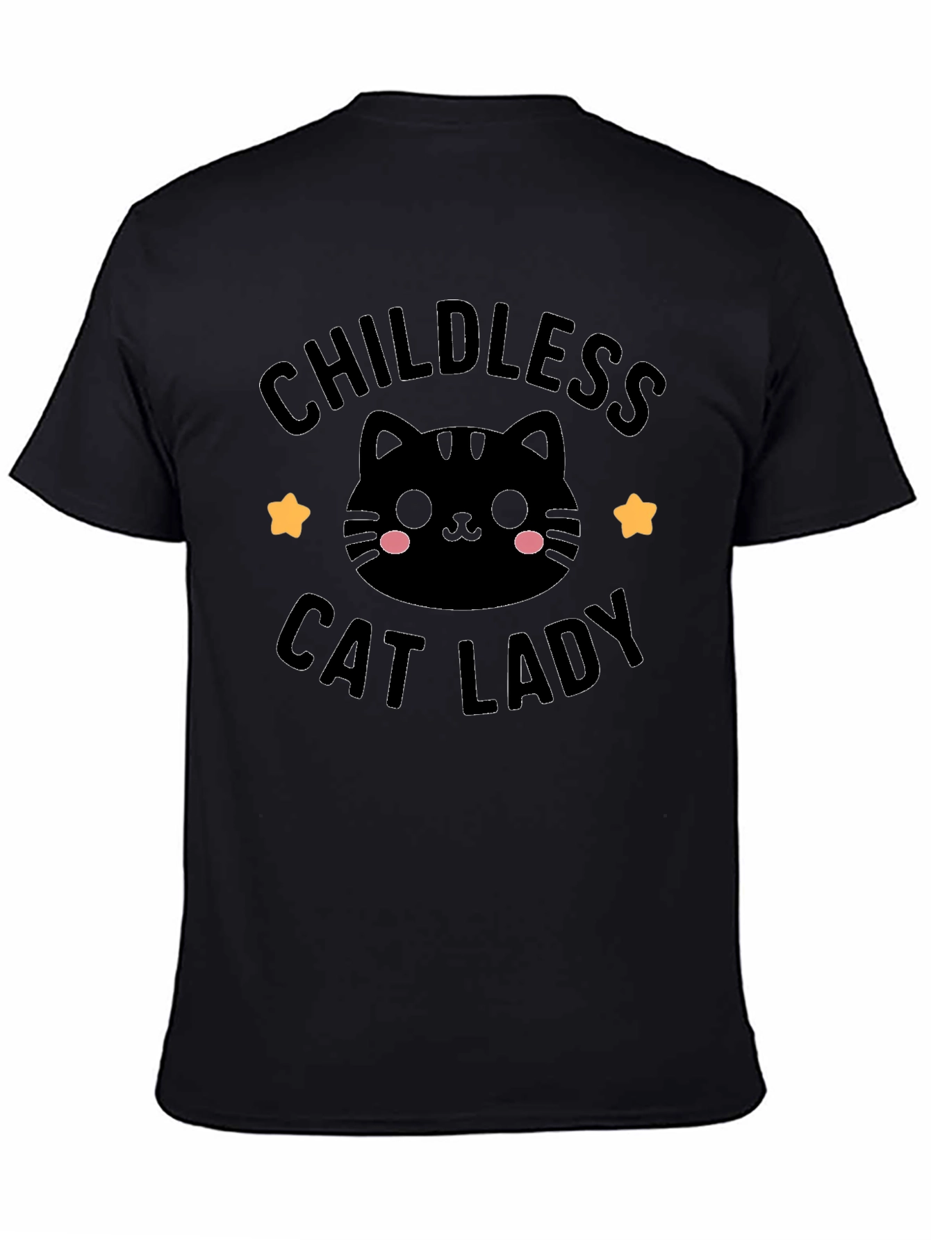Childless Cat Lady Black Graphic Tee