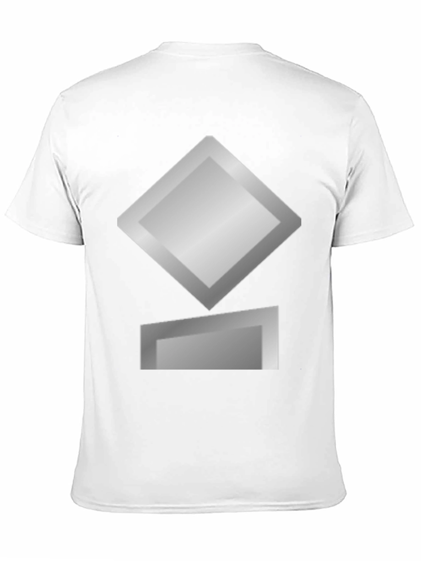 Geometric Graphic Tee - Silver Diamond Design