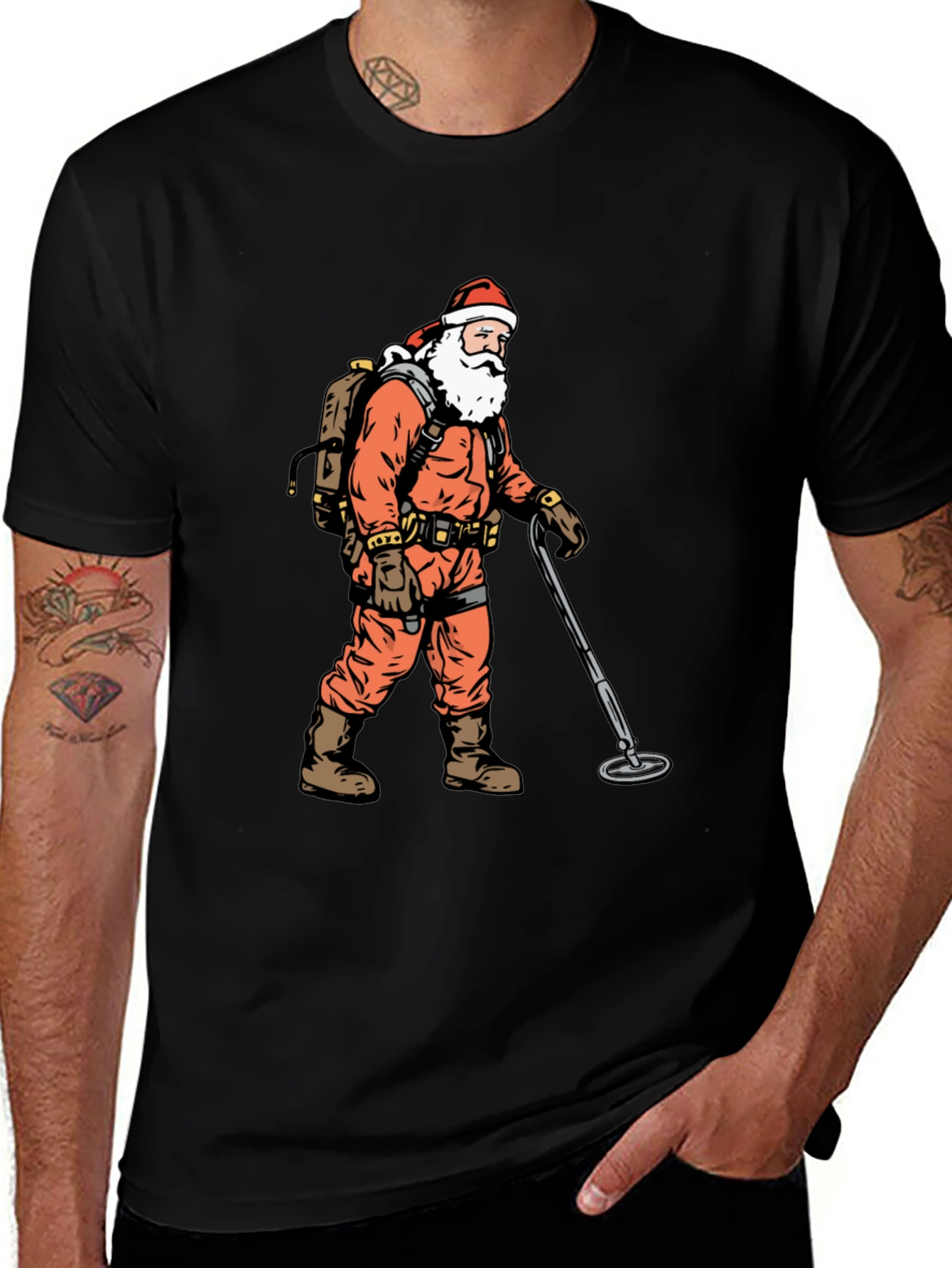 Santa Metal Detecting T-Shirt