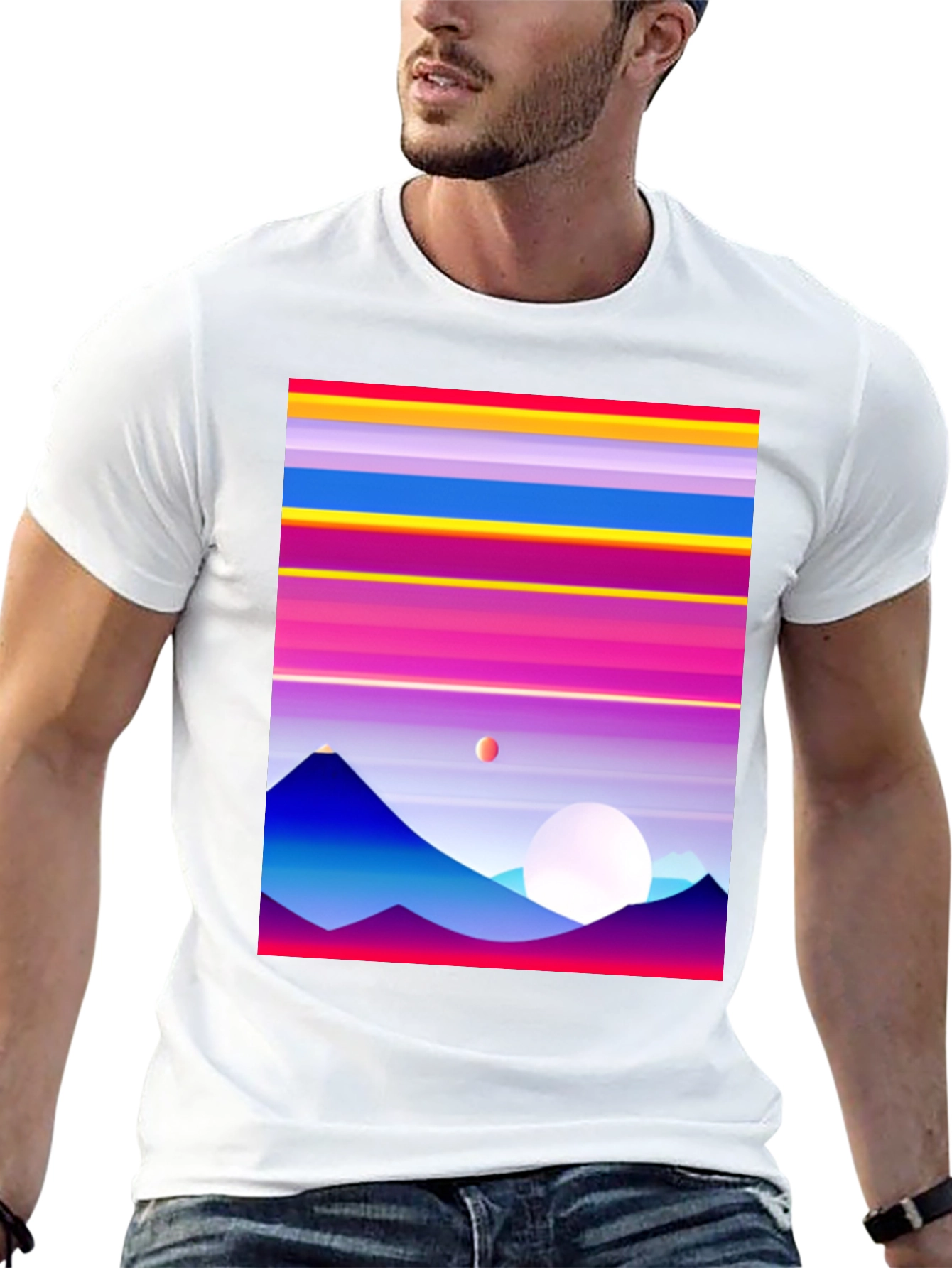 Retro Mountain Horizon Graphic Tee