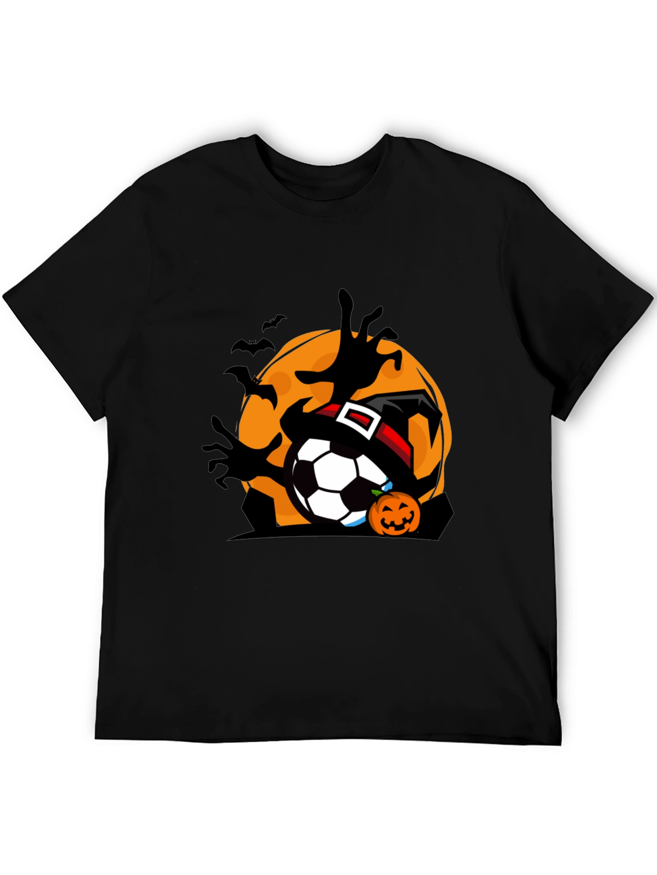 Halloween Soccer Black T-Shirt
