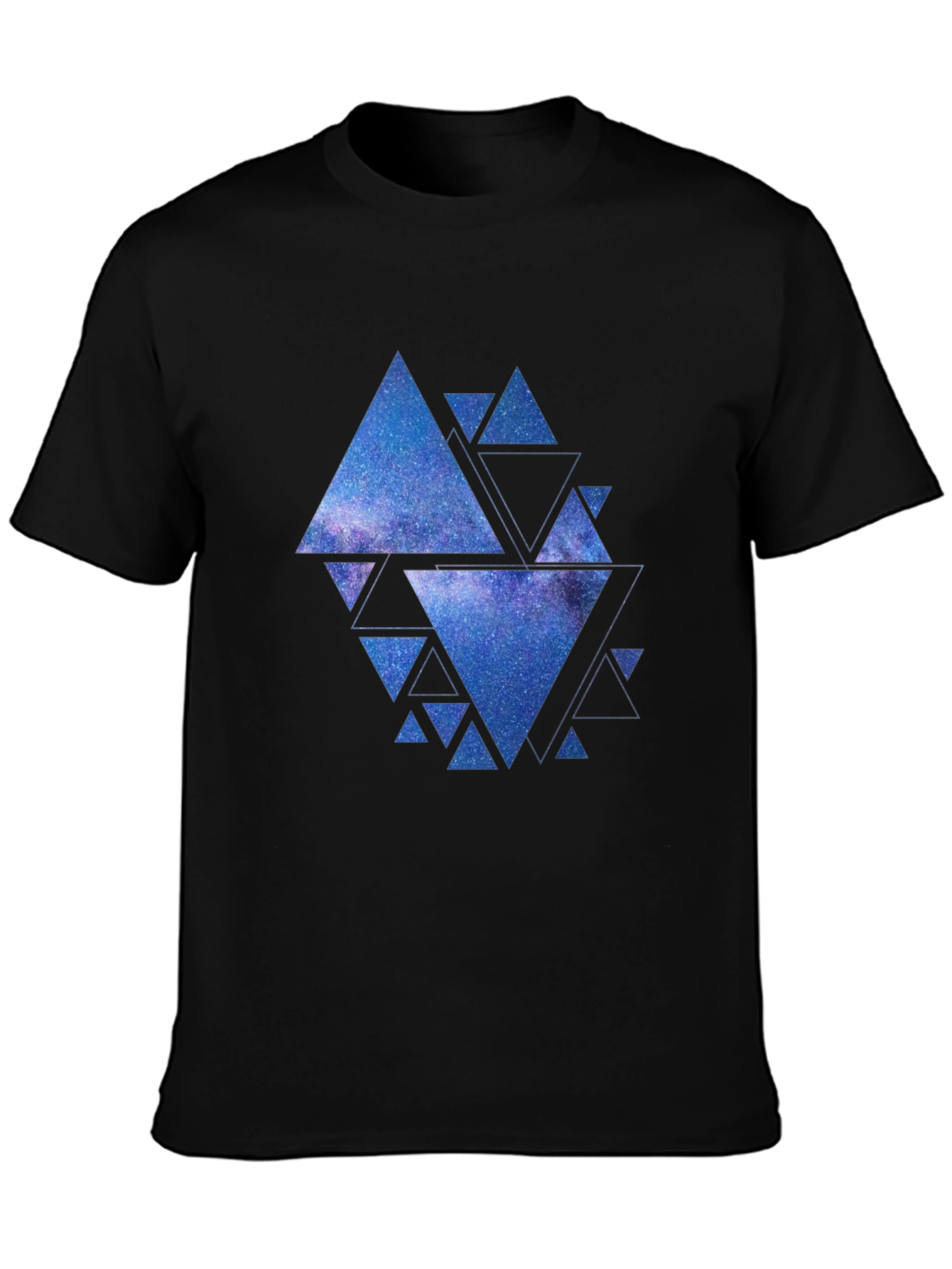 Galaxy Triangles Graphic Tee - Black