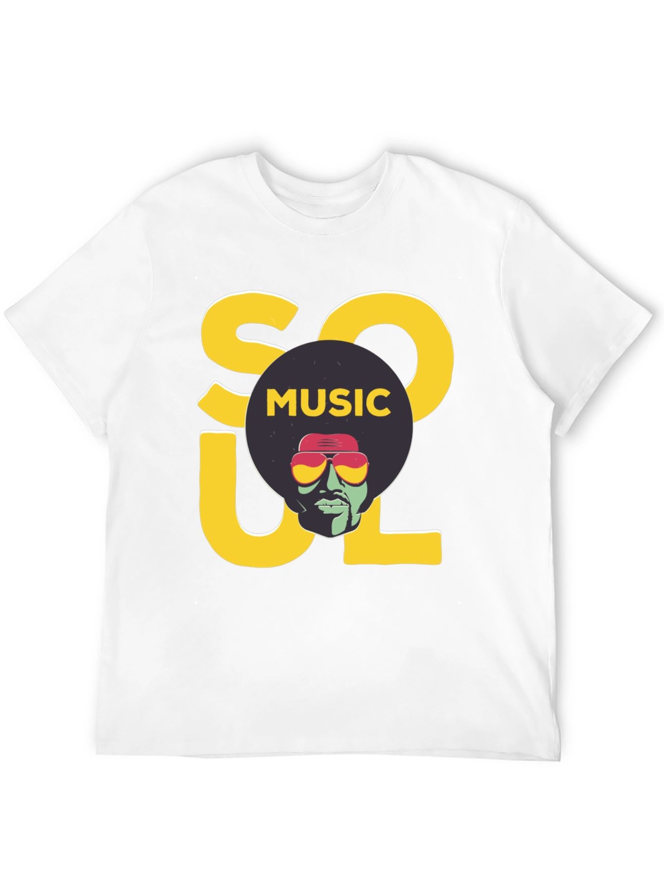 Soul Music Graphic Print Black T-Shirt