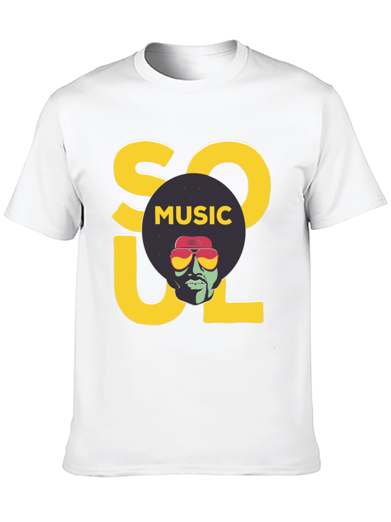 Soul Music Graphic Print Black T-Shirt