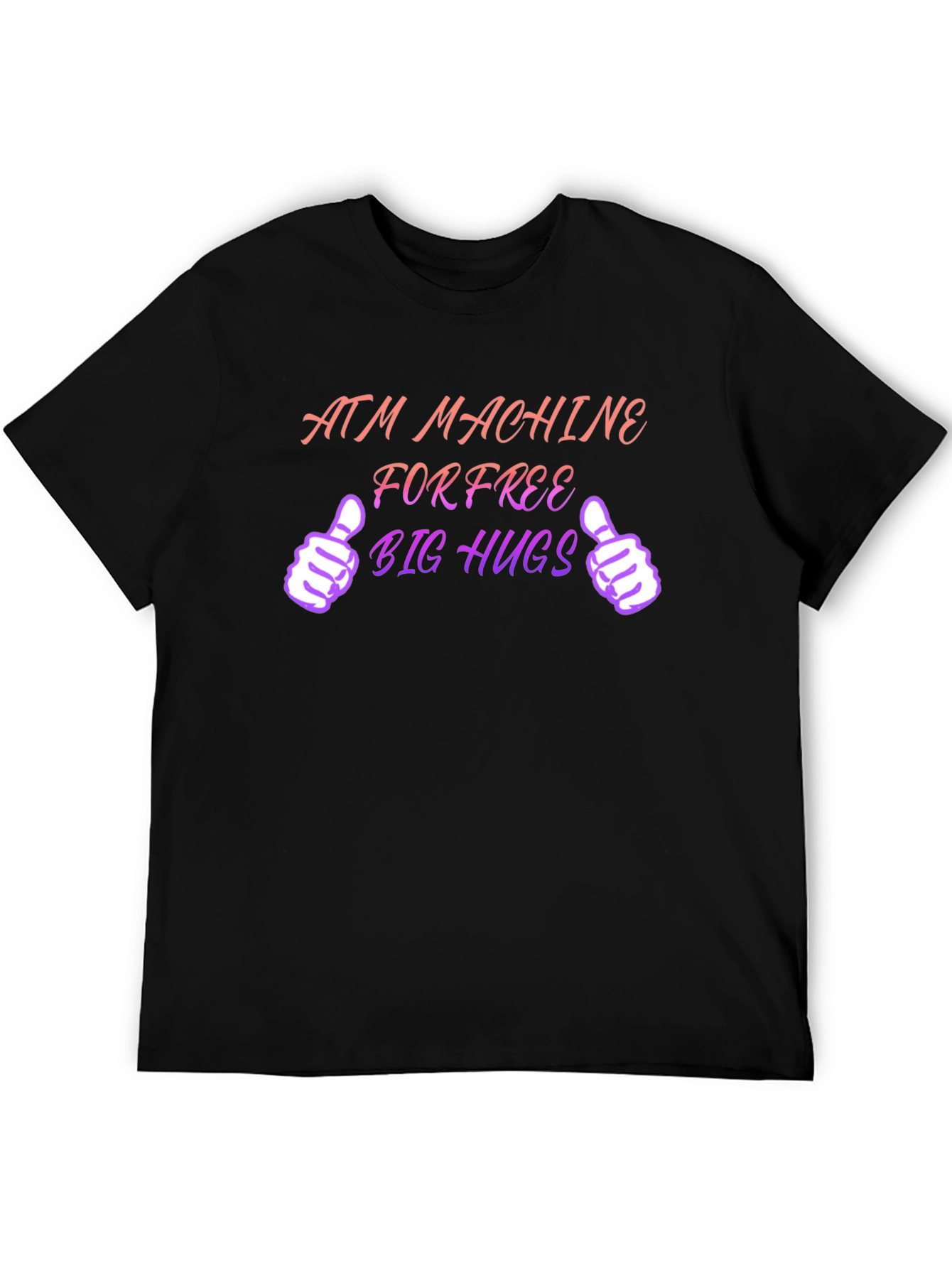 ATM Machine for Free Big Hugs Black T-Shirt