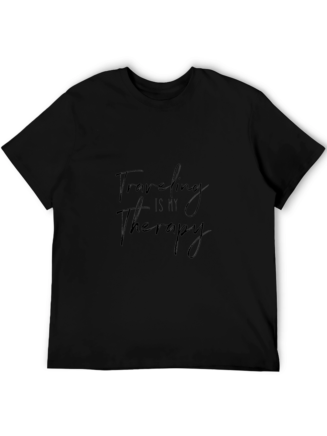 Traveling is my Therapy Black T-Shirt