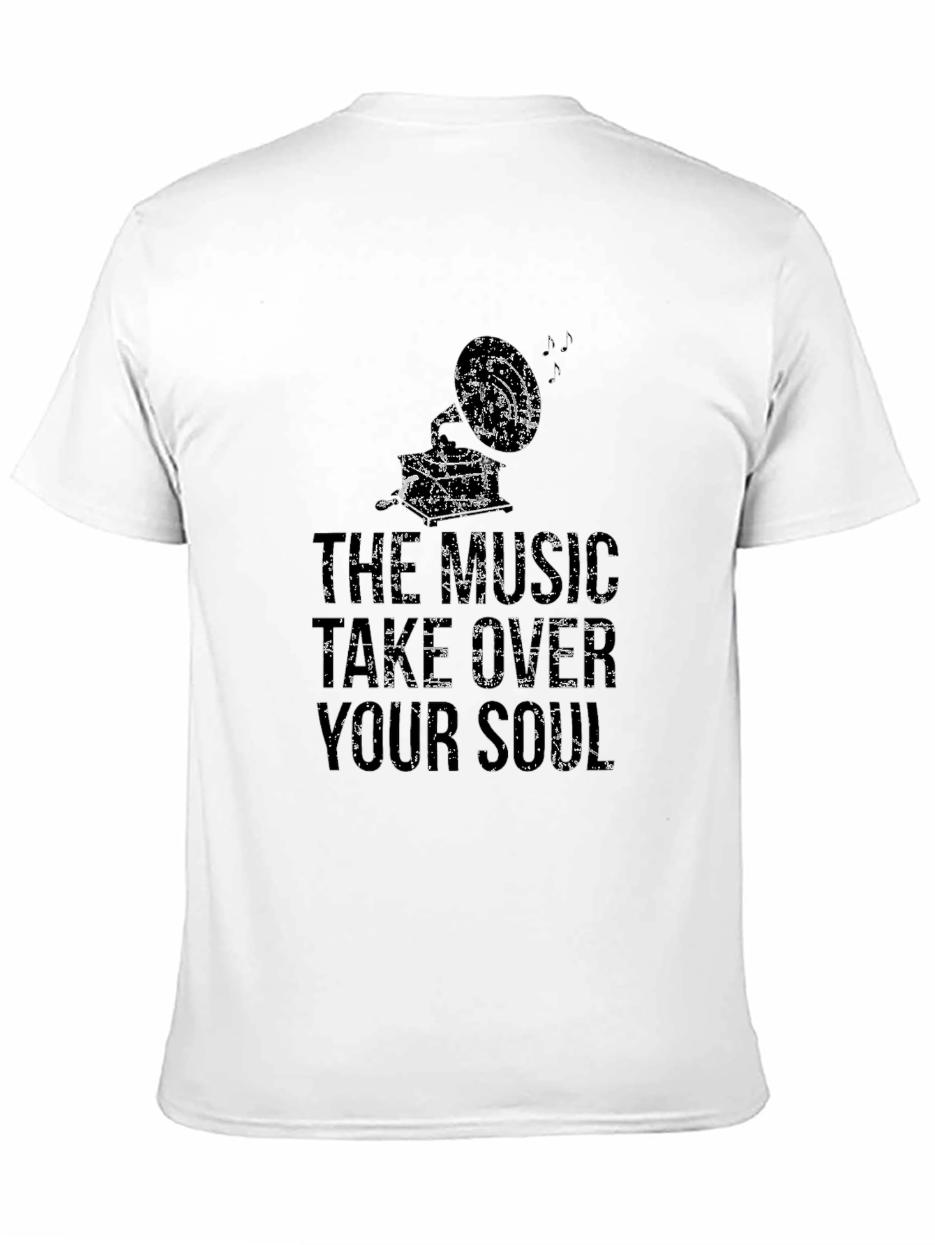 Music Take Over Your Soul Mens Black Graphic Tee