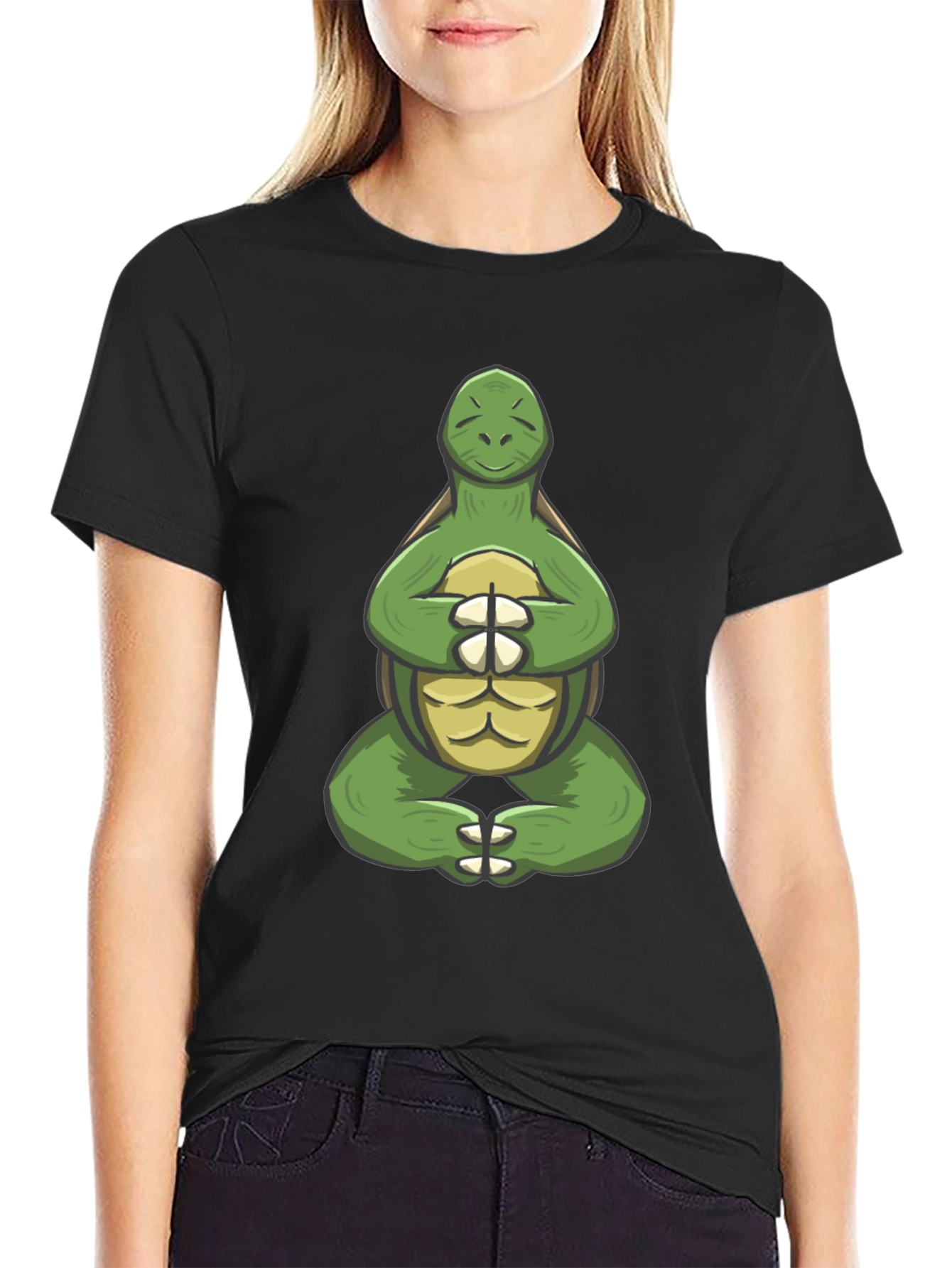 Zen Turtle Graphic Tee - Meditating Reptile T-Shirt