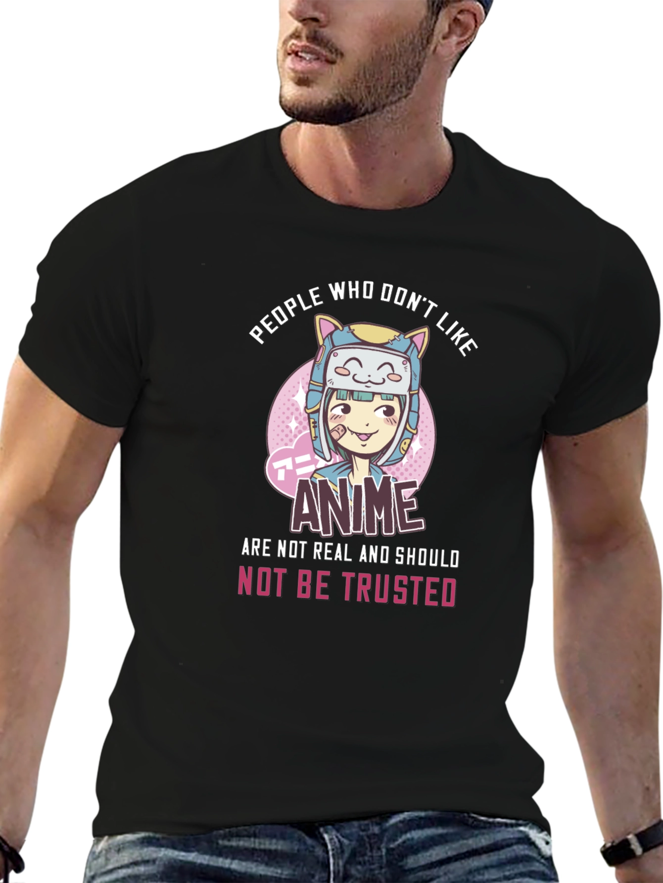 Anime Lover Graphic Tee - Trust No One!