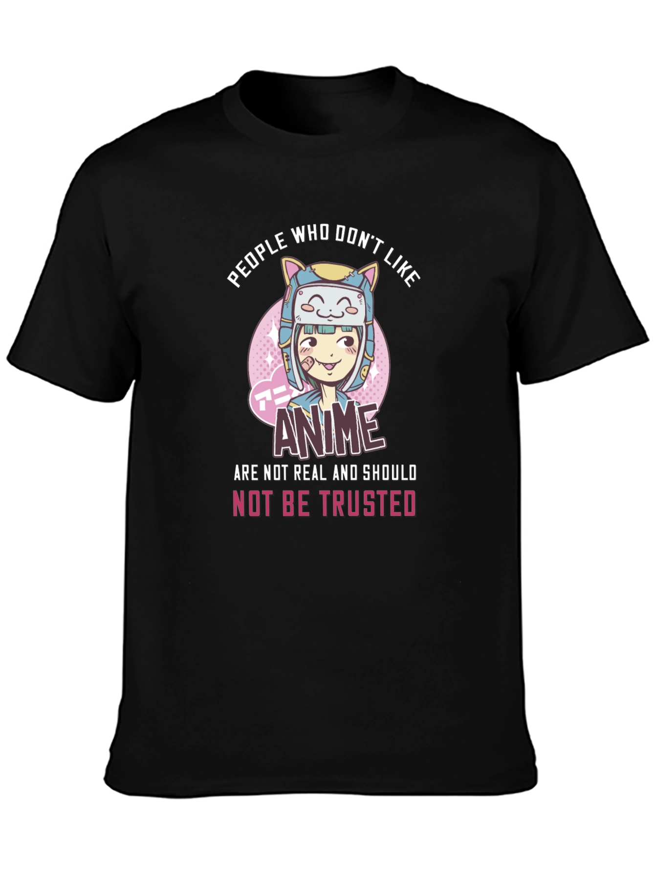 Anime Lover Graphic Tee - Trust No One!