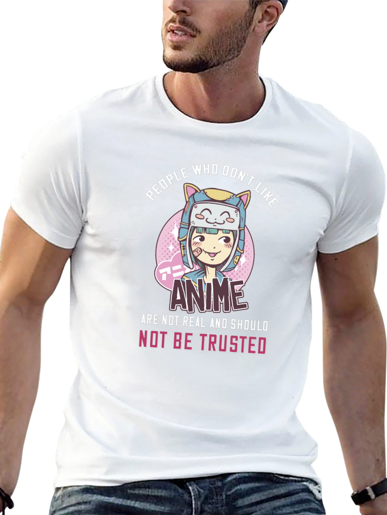 Anime Lover Graphic Tee - Trust No One!