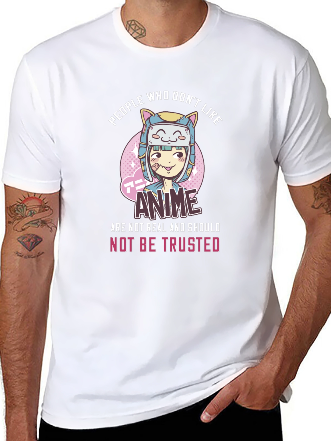 Anime Lover Graphic Tee - Trust No One!