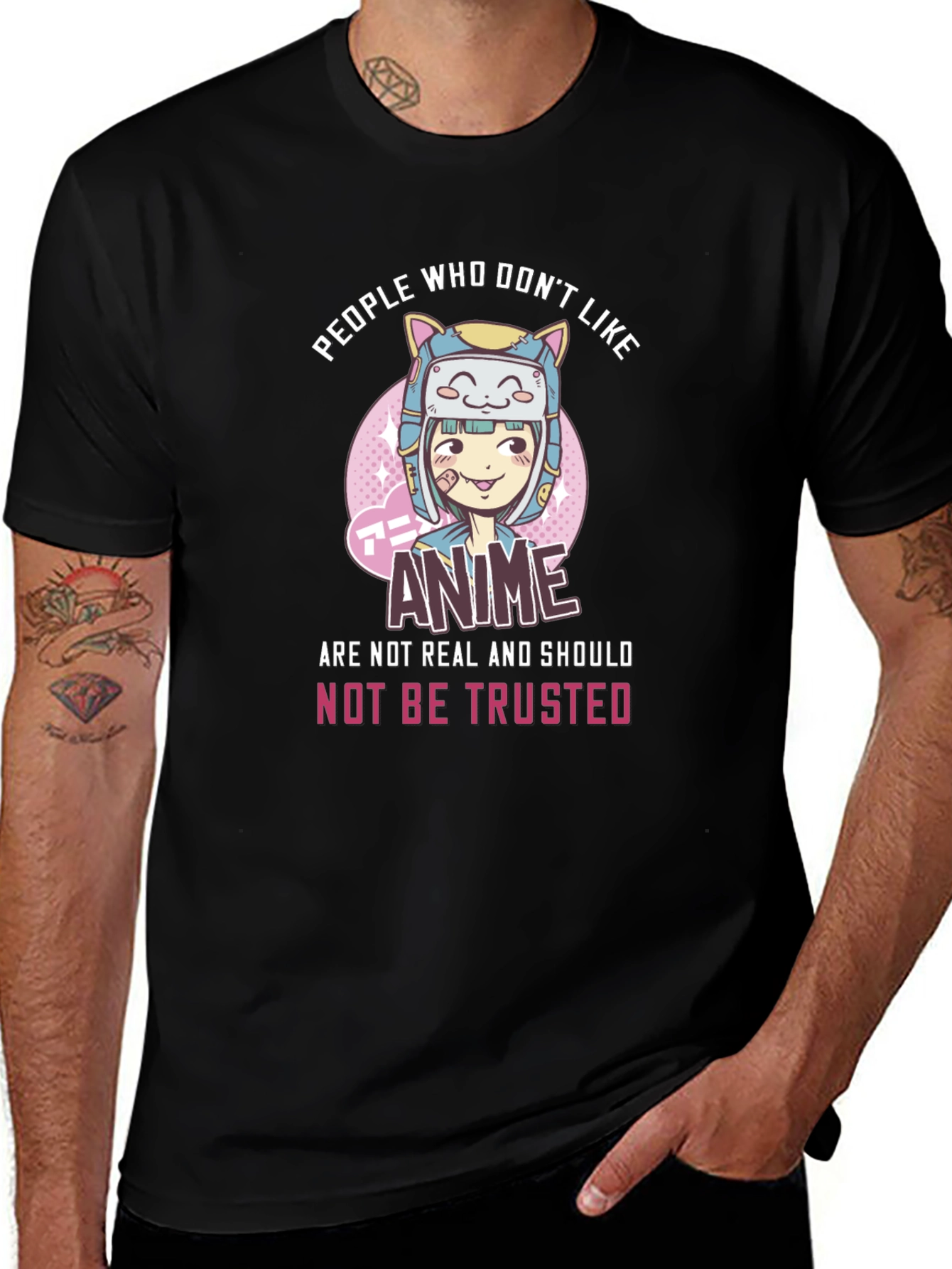 Anime Lover Graphic Tee - Trust No One!