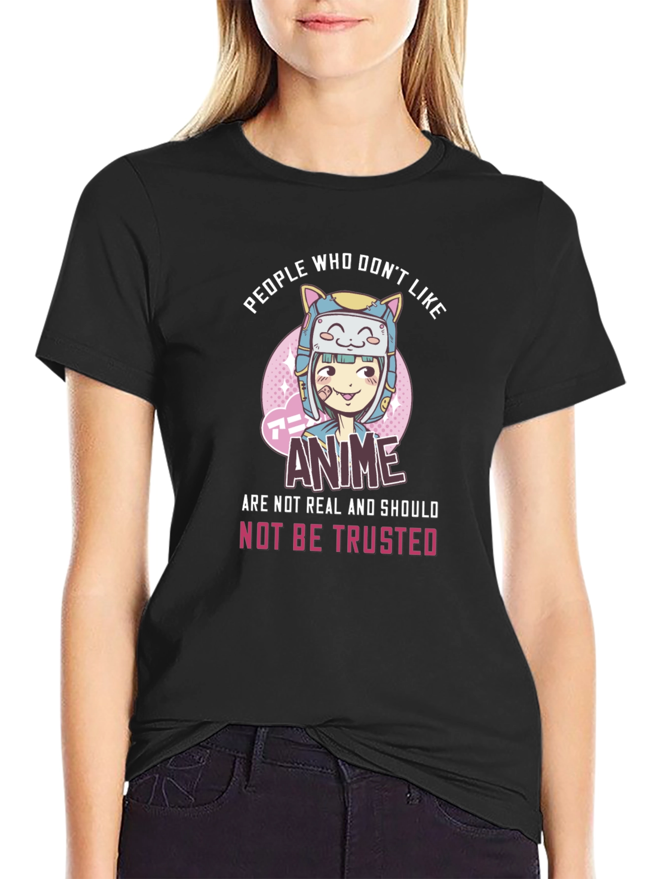 Anime Lover Graphic Tee - Trust No One!