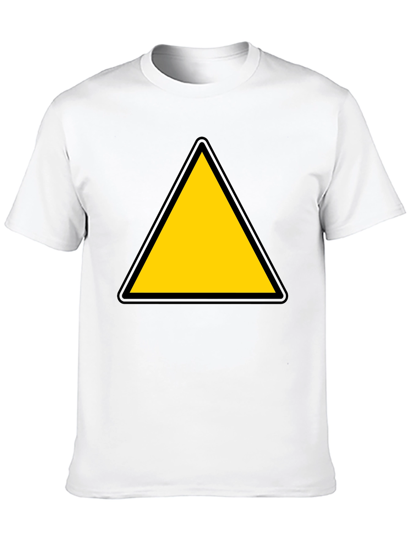 Caution Triangle T-Shirt - Bold Graphic Tee