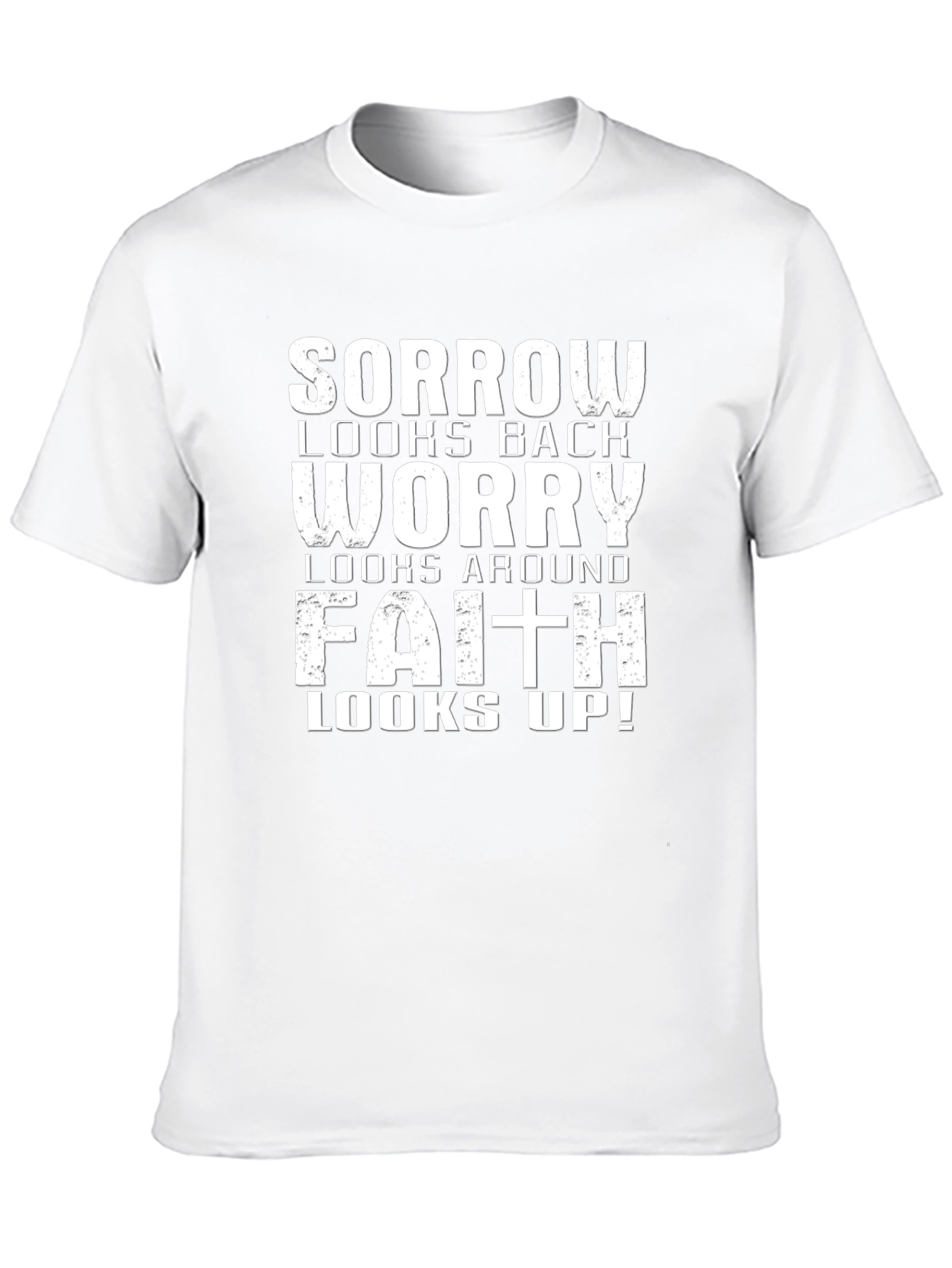 Faith Looks Up T-Shirt | Inspirational Black Tee