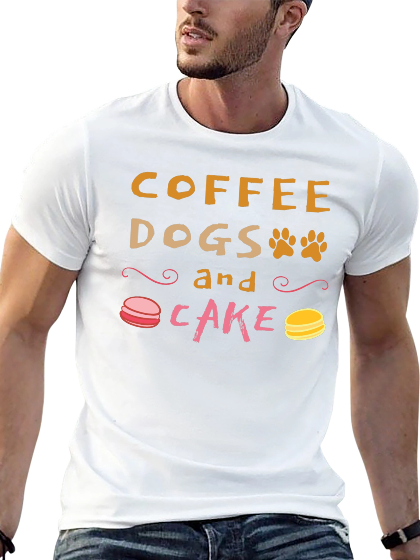 Coffee Dogs and Cake Black T-Shirt