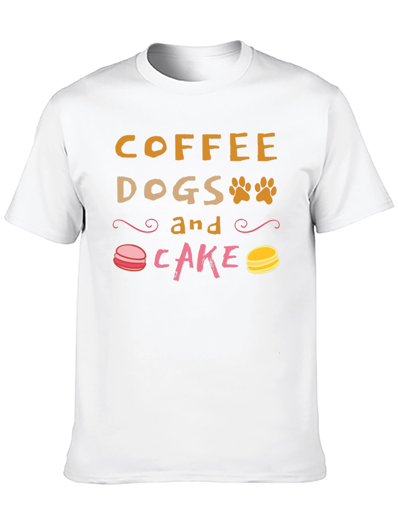 Coffee Dogs and Cake Black T-Shirt