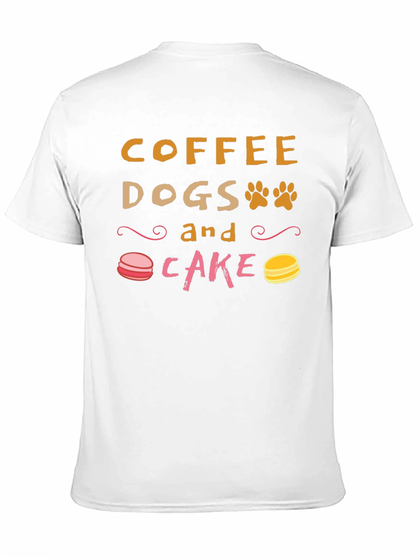 Coffee Dogs and Cake Black T-Shirt
