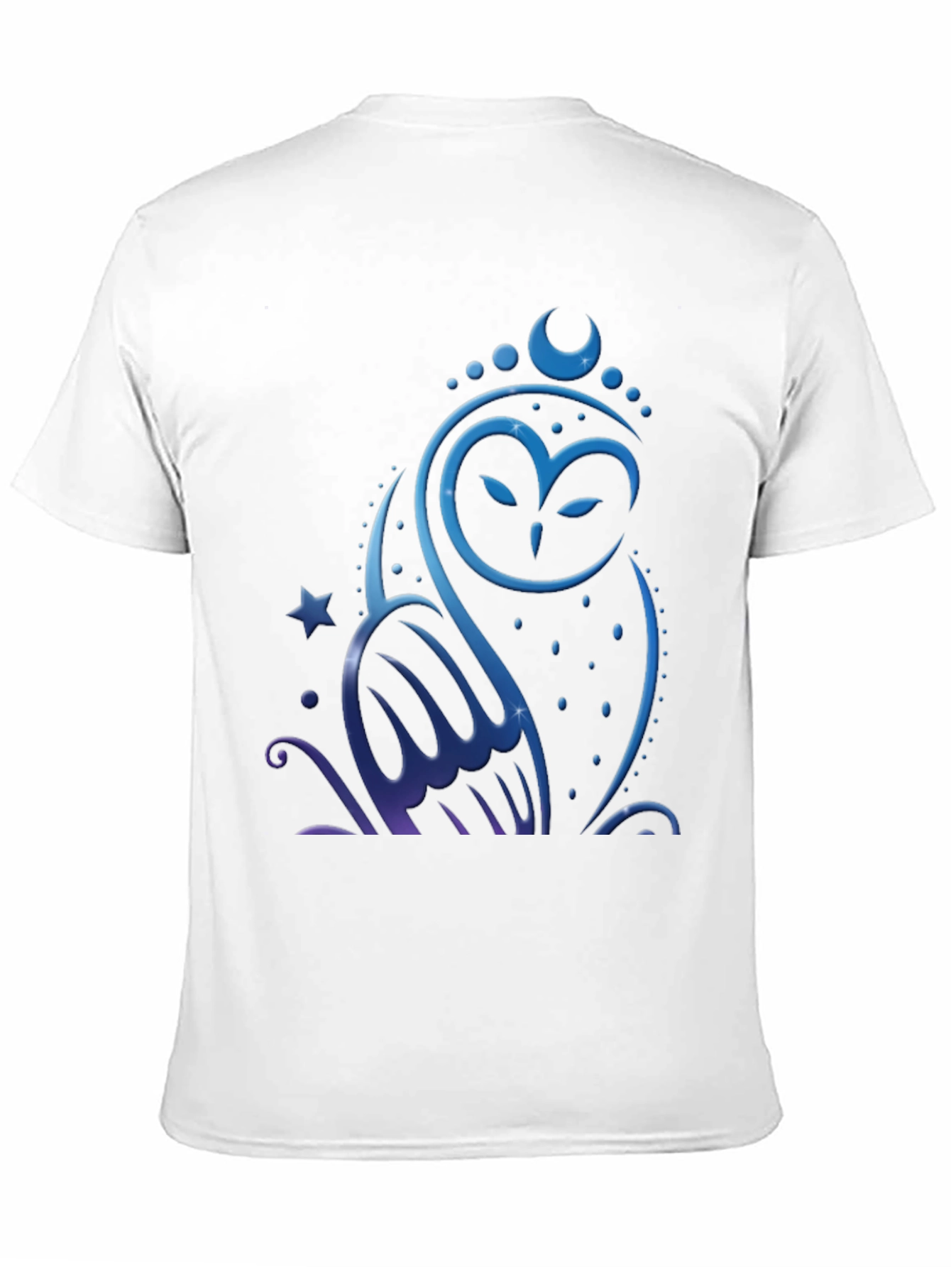 Owl Moon Star Graphic Tee - Mens Black T-Shirt