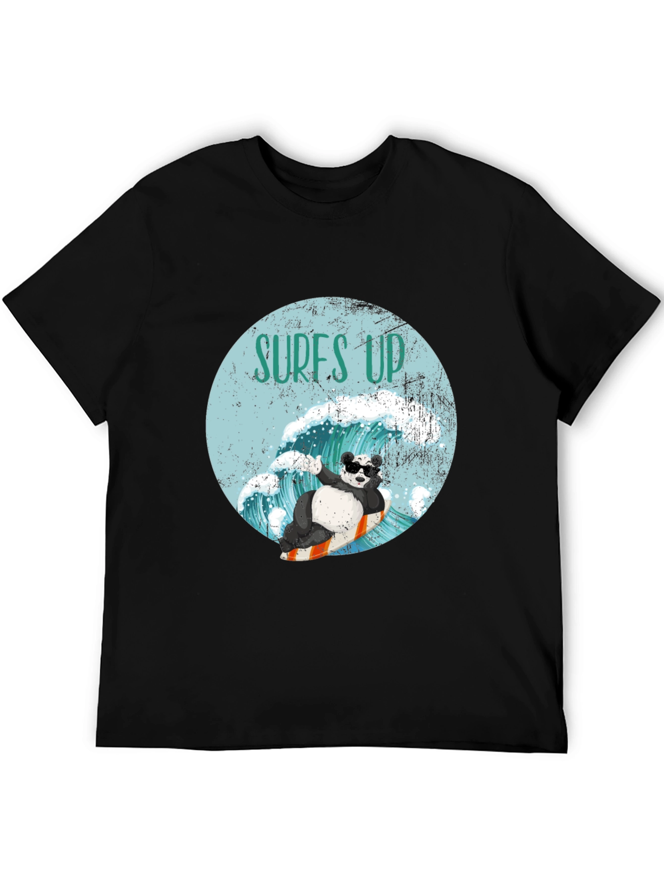 Surfing Panda Graphic Tee - Cool Wave Design