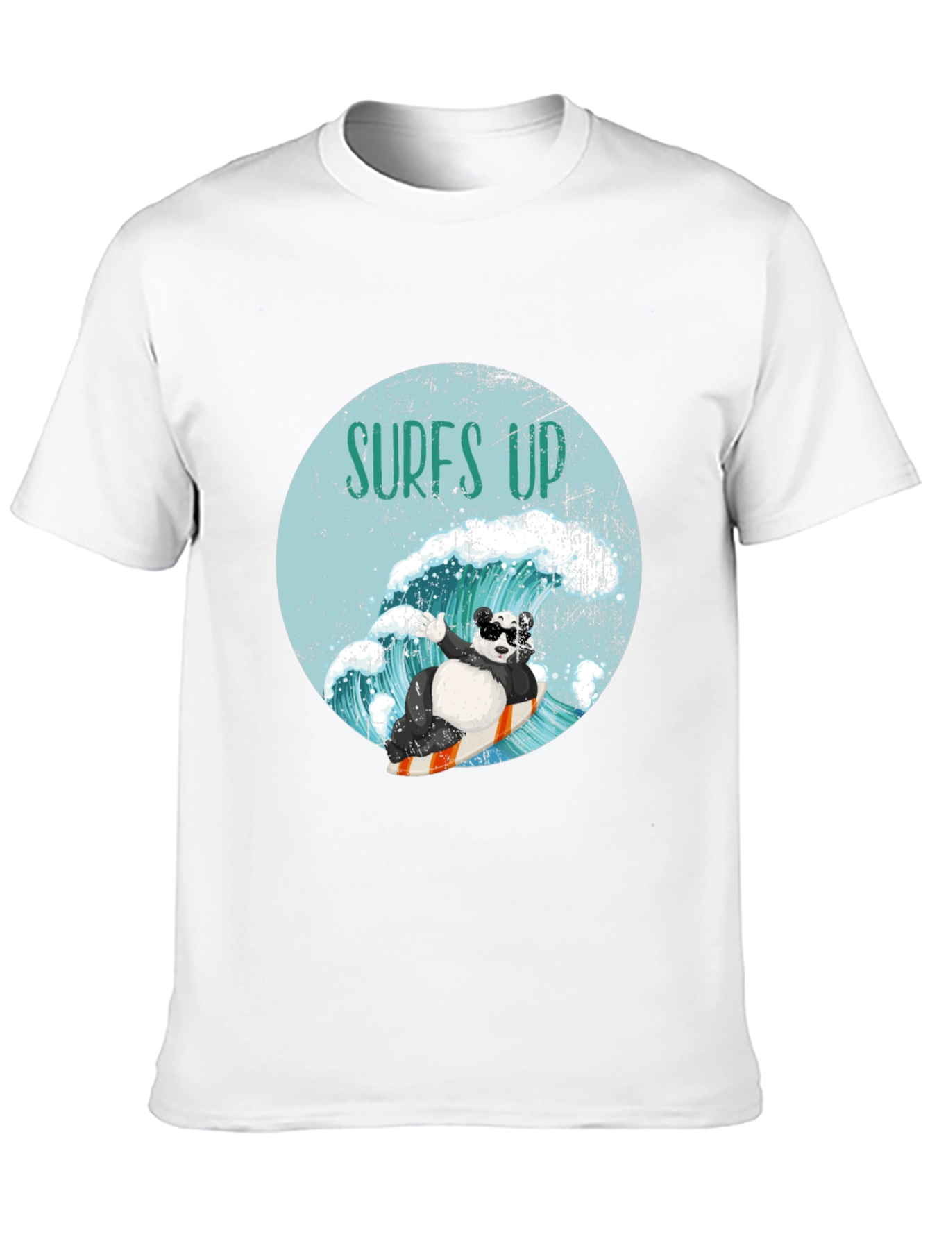 Surfing Panda Graphic Tee - Cool Wave Design