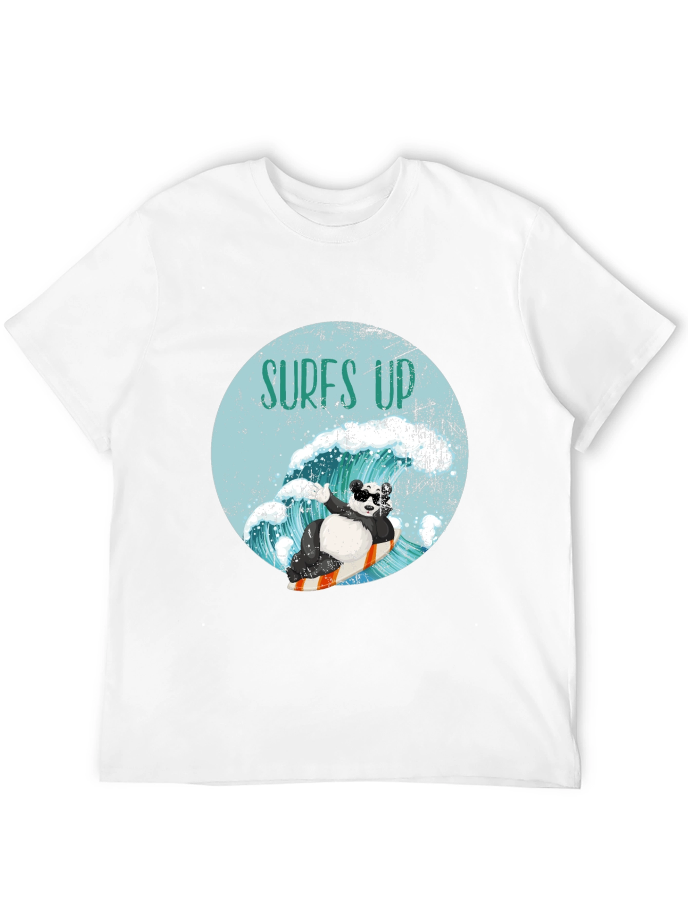 Surfing Panda Graphic Tee - Cool Wave Design