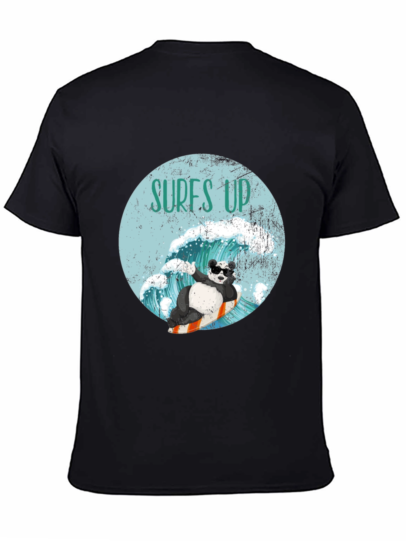 Surfing Panda Graphic Tee - Cool Wave Design