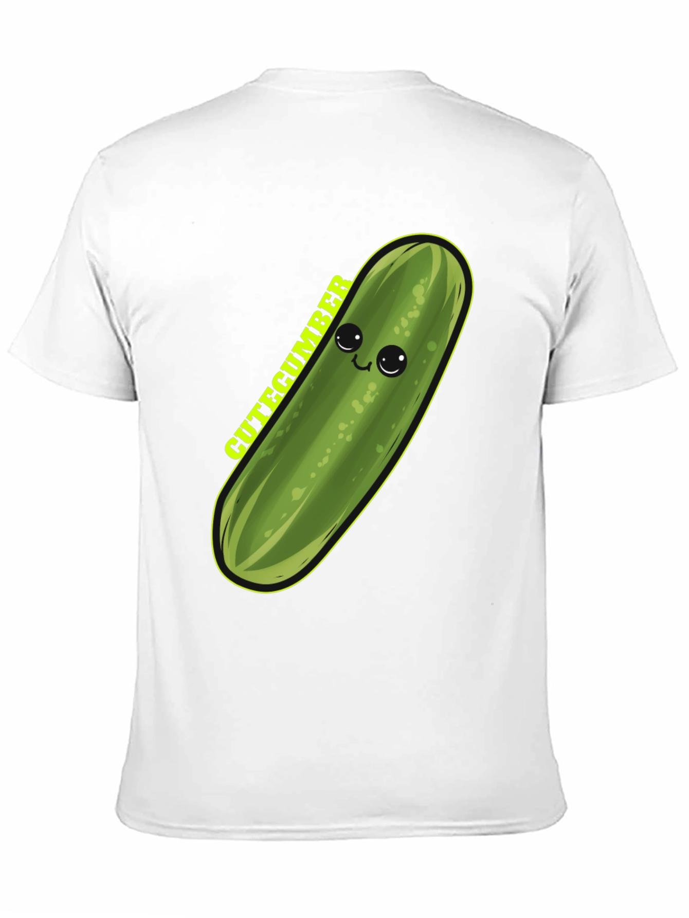 Cute Cucumber Graphic Tee - Unisex Black T-Shirt