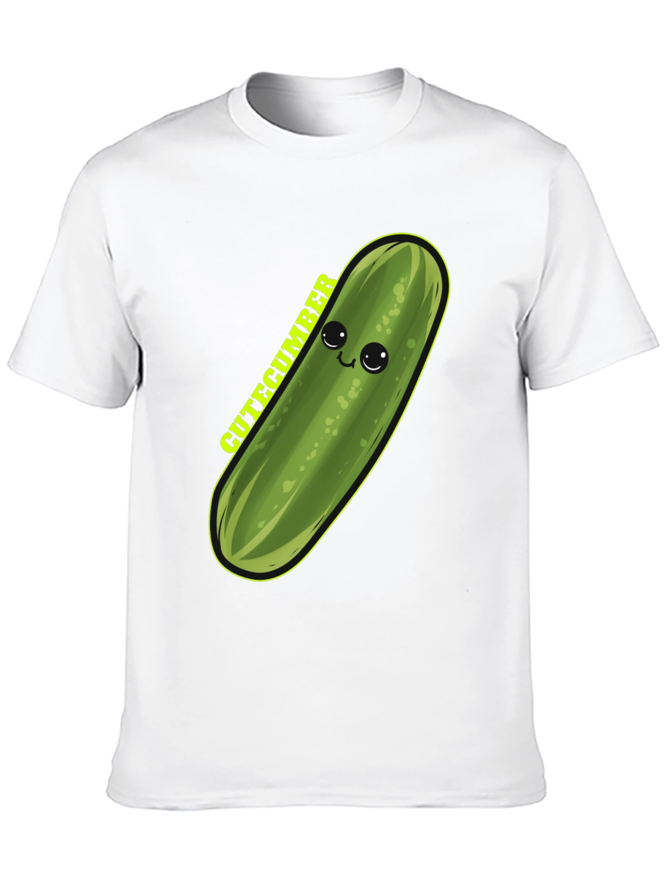 Cute Cucumber Graphic Tee - Unisex Black T-Shirt