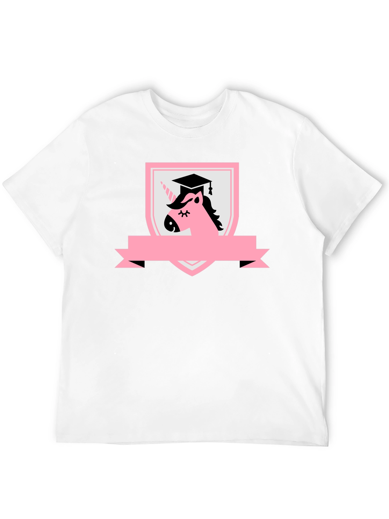 Graduation Unicorn Black T-Shirt