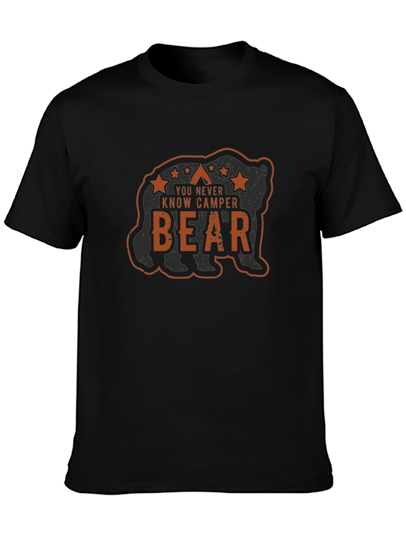 You Never Know Camper Bear Graphic T-Shirt