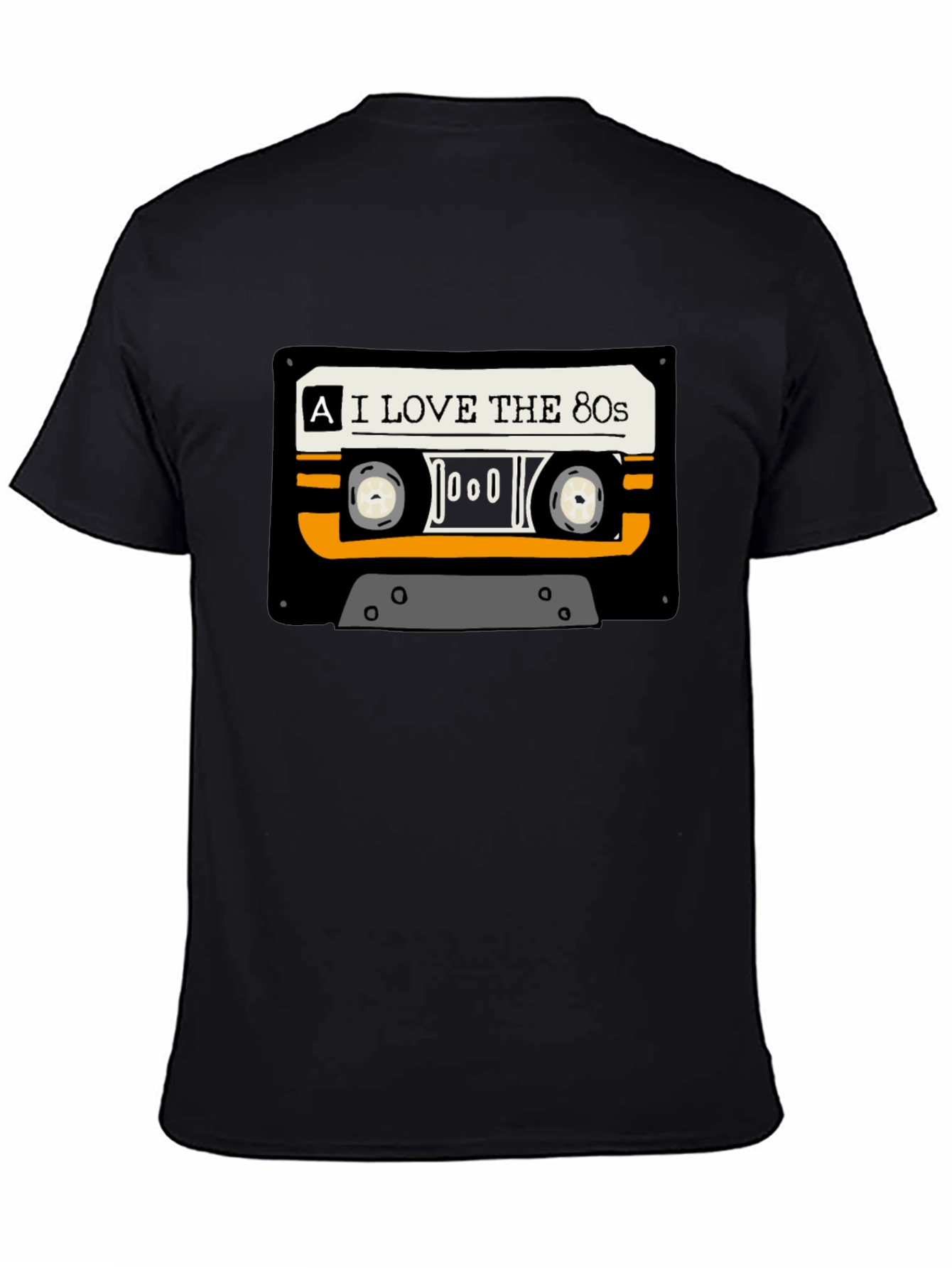 I Love The 80s Cassette Tape Black T-Shirt